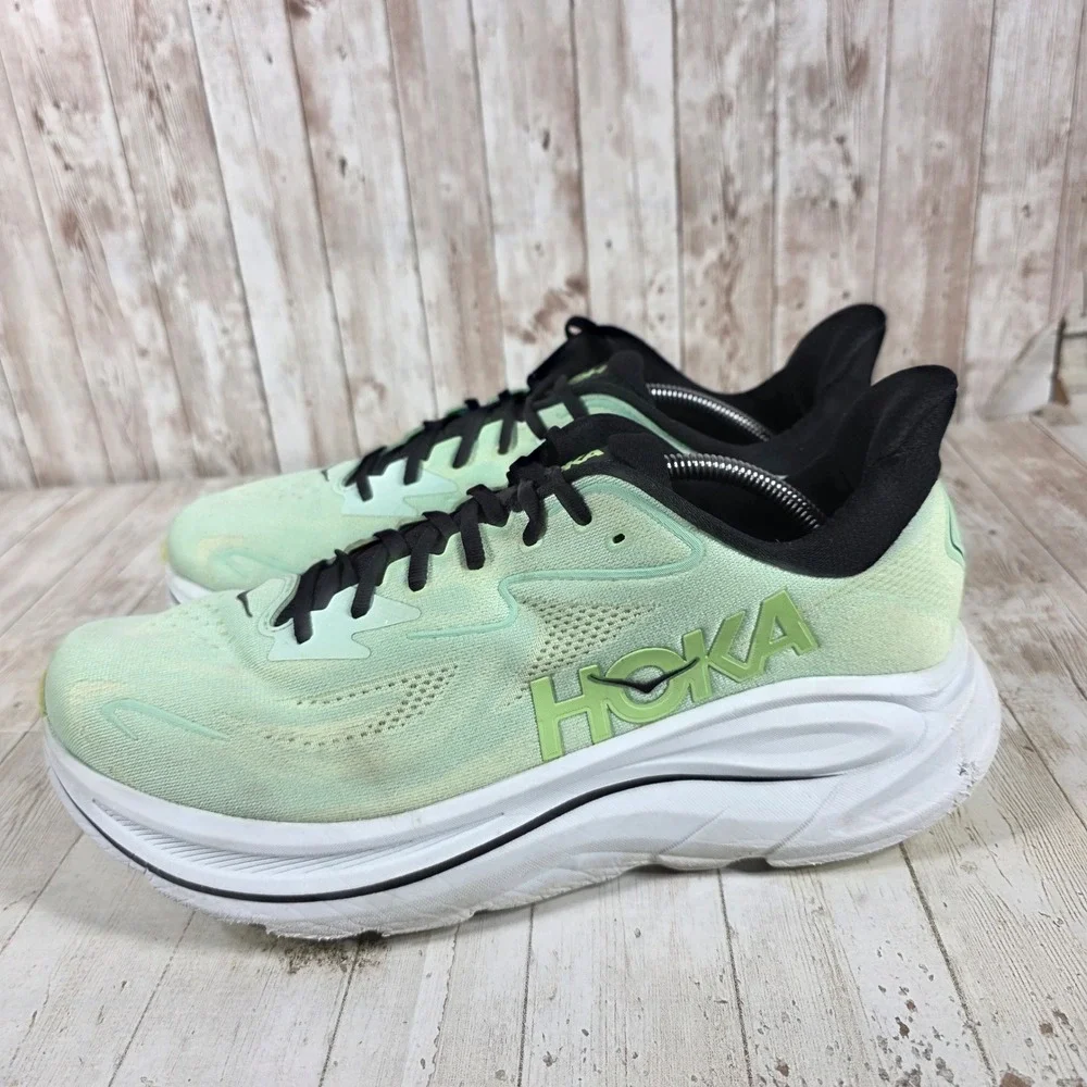 Hoka One One Clifton 10 Mens 13D Mint Foam Running Shoes 1162030-MTFL Green